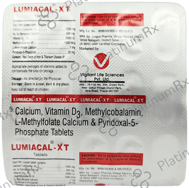 Lumiacal XT Tablet 15s