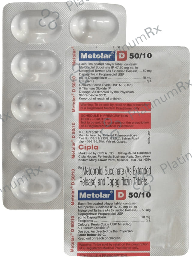 Metolar D 50/10mg Tablet 10s