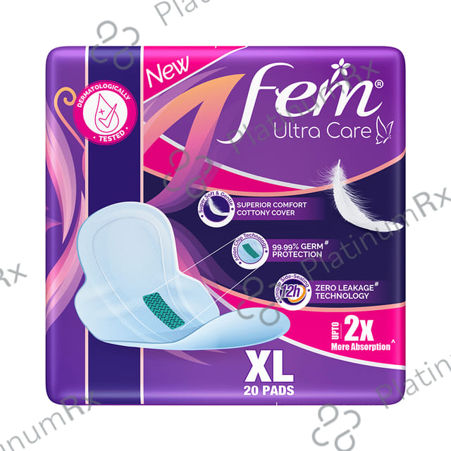 Fem Ultra Care Sanitary Pads XL 20 pads
