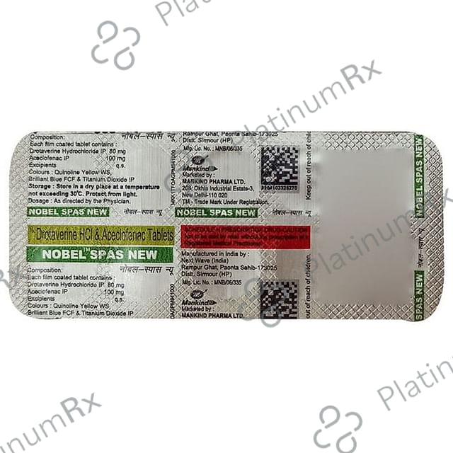 Nobel Spas New 80/100mg Tablet 10s