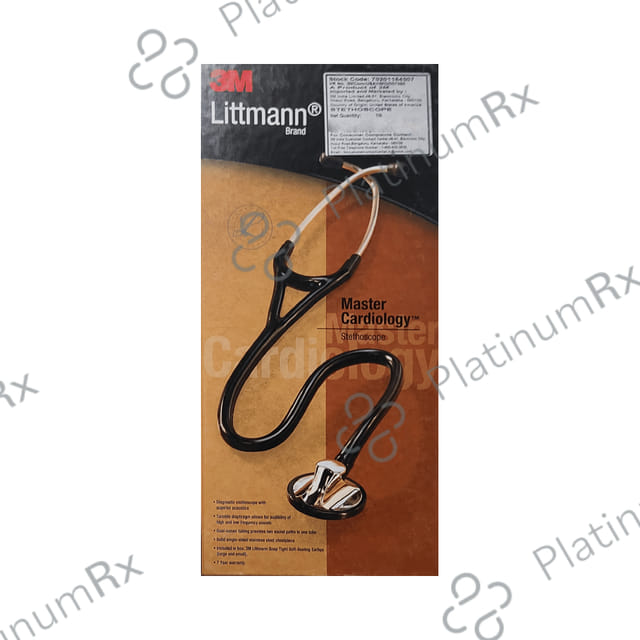 3M Littmann 2161 Master Cardiology Stethoscope, Black Tube, 27 Inch