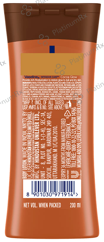 Vaseline Intensive Body Care Lotion Cocoa Glow 200 ml