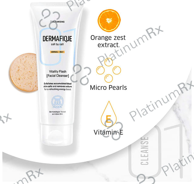 Dermafique Normal-Oily Vitality Flash Facial Cleanser