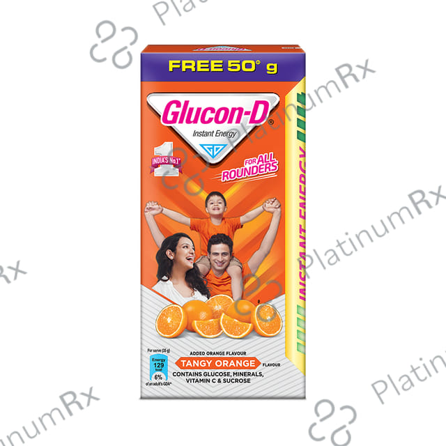 Glucon D Instant Energy Tangy Orange Flavour Powder 125gm