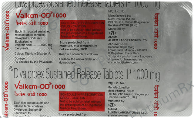 Valkem OD 1000mg Tablet 10s