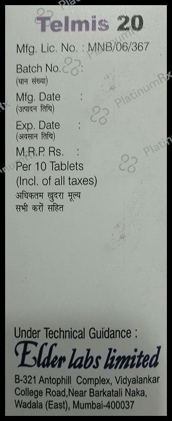 Telmis 20 Tablet