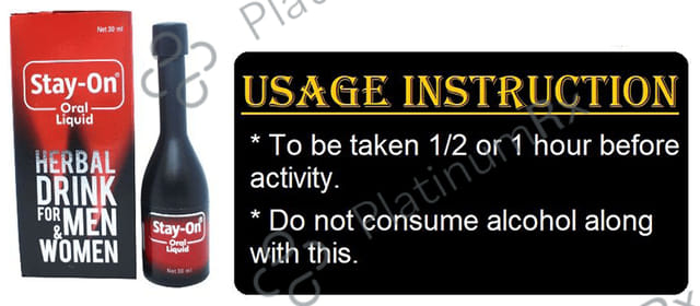 Stay On Herbal Drink for Men & Women Oral Liquid 30ml