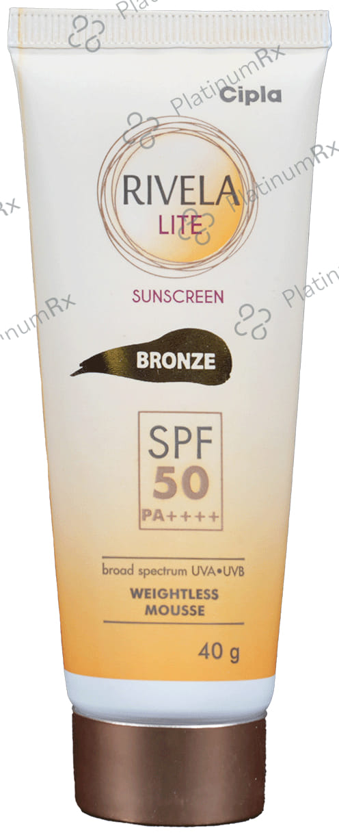 Rivela Lite Sunscreen Bronze SPF 50+ Cream 40gm