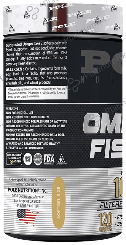 Pole Nutrition Omega 3 Fish Oil Softgel 120s