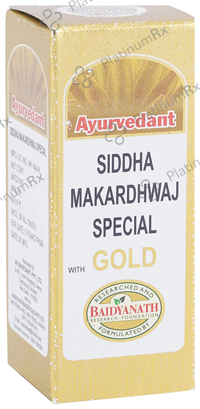 Baidyanath Ayurvedant Siddha Makardhwaj Special with Gold Tablet 10 tablets