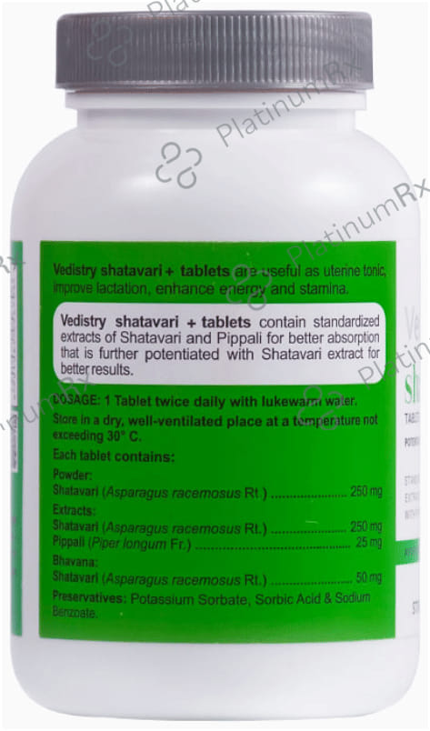 Vedistry Shatavari+ Tablet For Women Health & Wellness