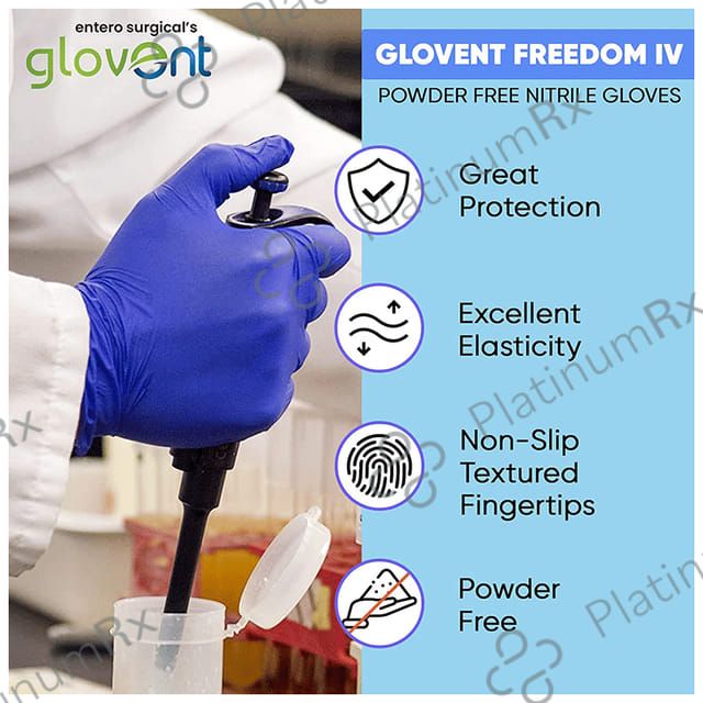 Glovent Nitrile Examination Gloves Powder Free Medium