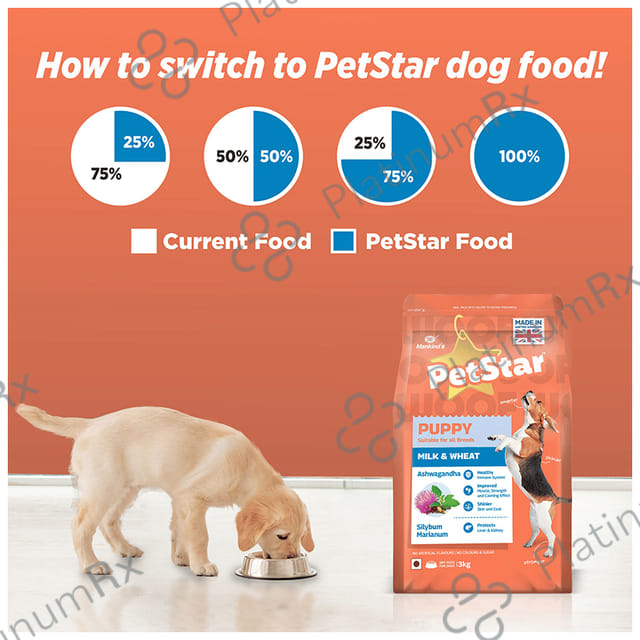 Petstar Puppy Dry Dog Food Milk & Wheat 3 kg