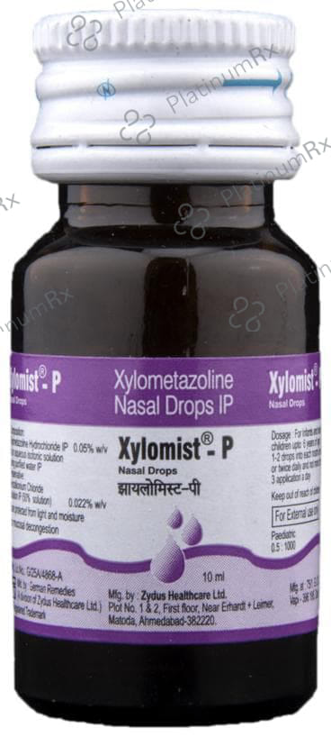 Xylomist P 0.05% Nasal Drops 10ml