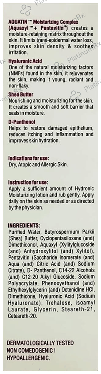 Hydronic Moisturizing Lotion Fragrance Free 200ml