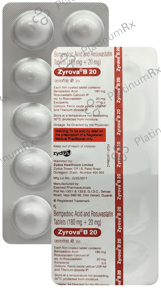 Zyrova B 20/180mg Tablet 10s
