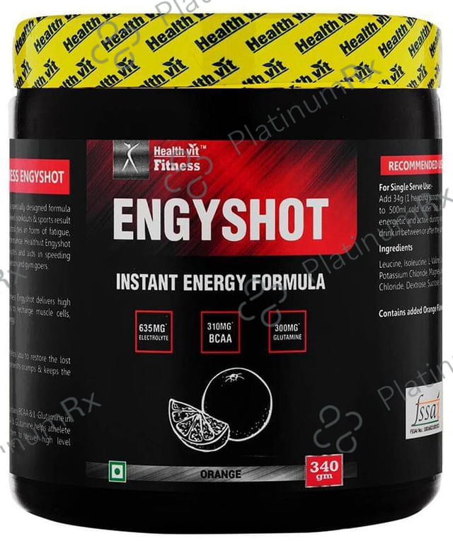 HealthVit Fitness Engyshot Instant Energy Formula Powder Orange