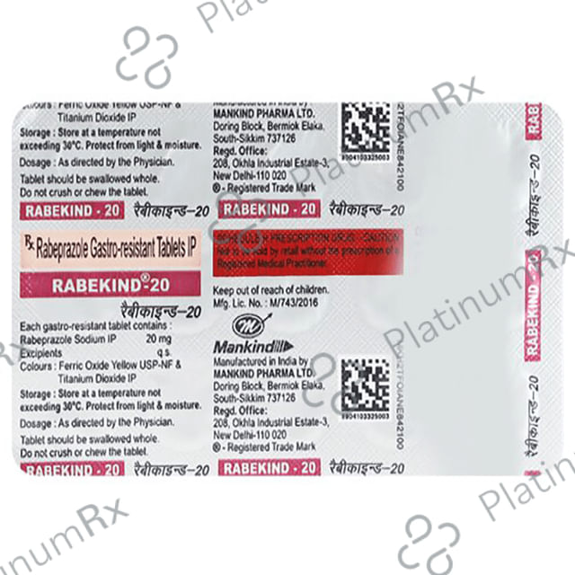 Rabekind 20mg Tablet 15s