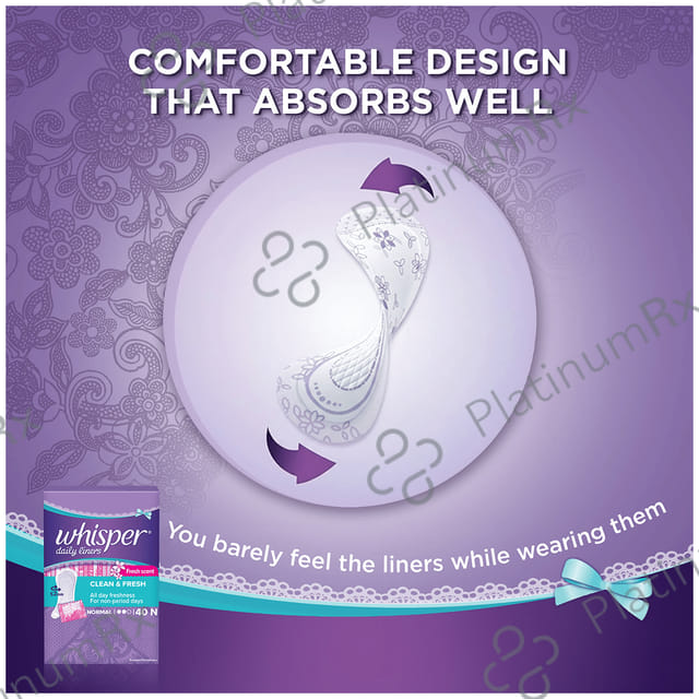 Whisper Daily Liners - All Day Clean & Fresh for Non-Period Days