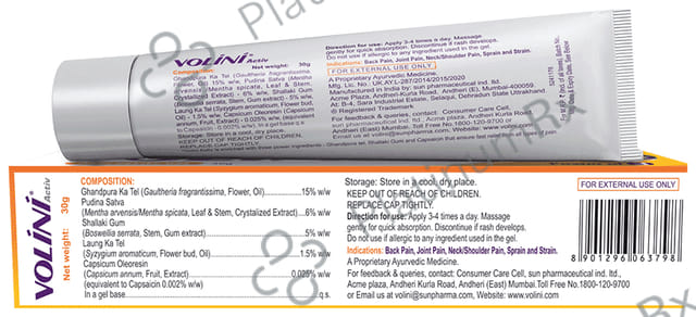 Volini Activ Pain Relief Gel 30gm