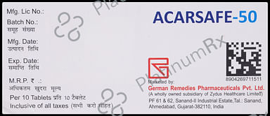 Acarsafe 50mg Tablet 10s