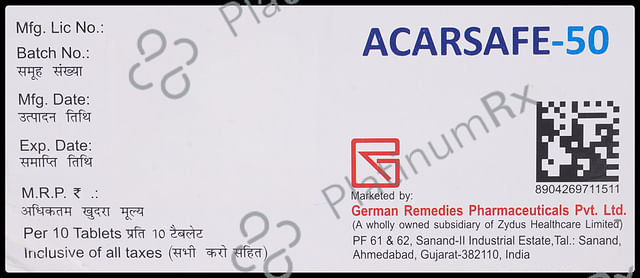Acarsafe 50mg Tablet 10s