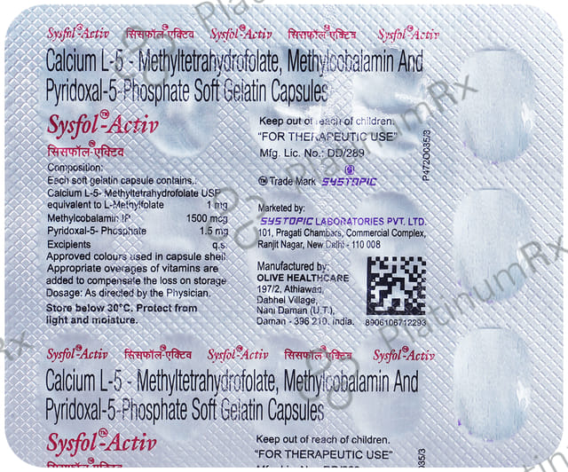 Sysfol Activ 1mg Capsule 15s
