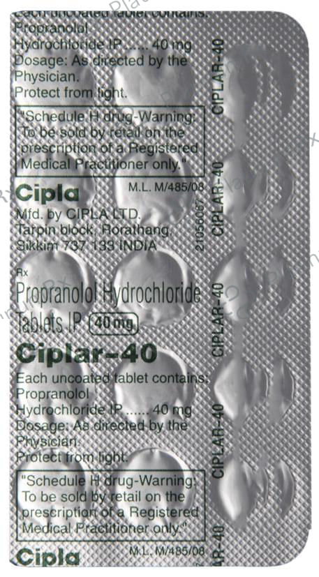 Ciplar 40mg Tablet 15s