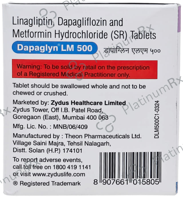 Dapaglyn Lm 10/5/500mg Tablet 10s