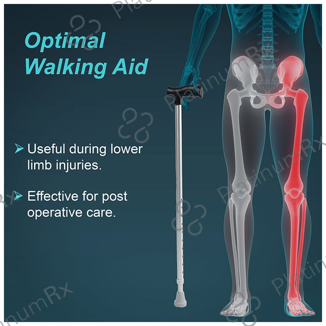 Tynor L 08 Walking Stick L Type Gold 1s