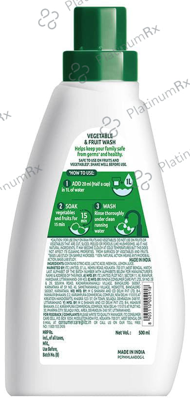 ITC Nimwash Vegetable and Fruit Wash 500 ml