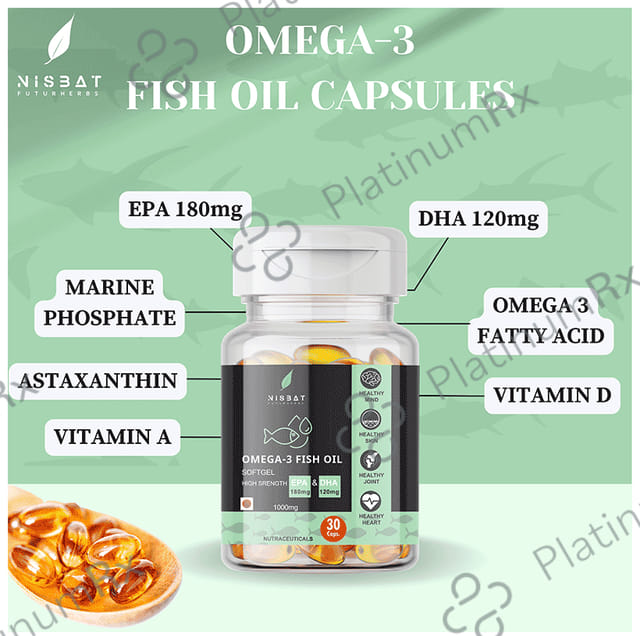 Nisbat Futurherbs Omega-3 Fish Oil 1000 mg Capsule