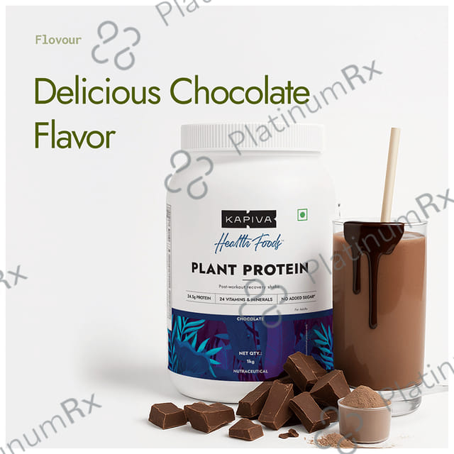 Kapiva Him Foods Plant Protein - Post-Workout Recovery Protein Shake Chocolate
