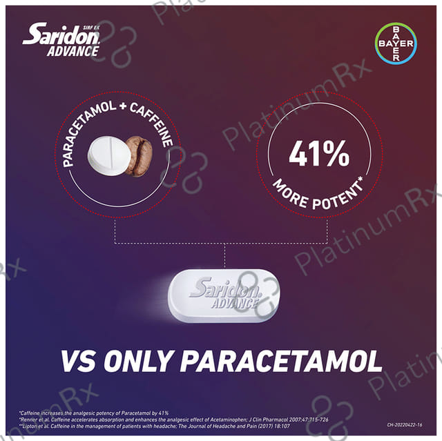 Saridon Advance 50/650mg Tablet 10s