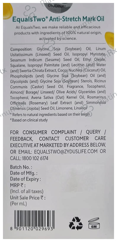 Equals Two Anti-Stretch Mark Oil