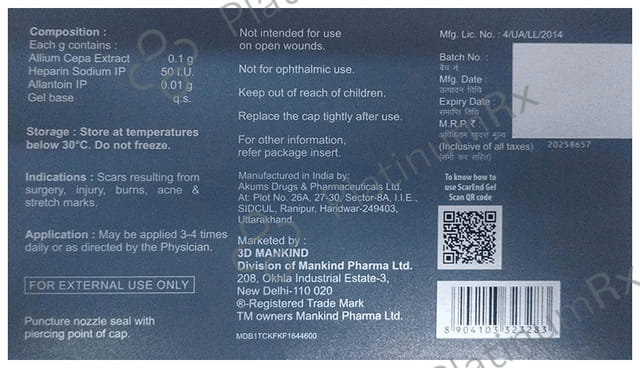 ScarEnd Gel 15gm