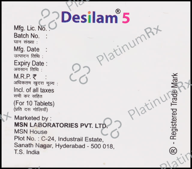 Desilam 5mg Tablet