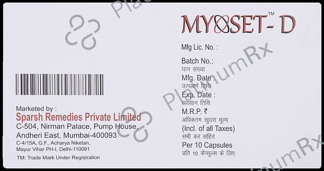 Myoset-D 150mg/100mg Capsule SR