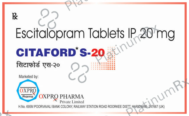 Citaford S 20mg Tablet 10s Oxpro Pharma Pvt. Ltd.