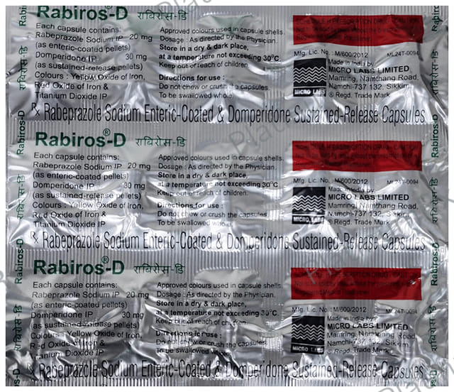 Rabiros D 30/20mg Capsule 15s