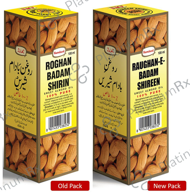 Hamdard Roghan Badam Shirin Pure Almond Oil - Eases Constipation & Supports Skin, Hair & Brain Health 100 ml