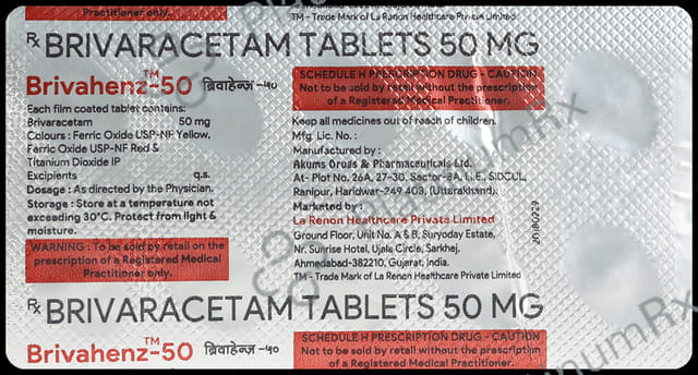 Brivahenz 50mg Tablet 10s