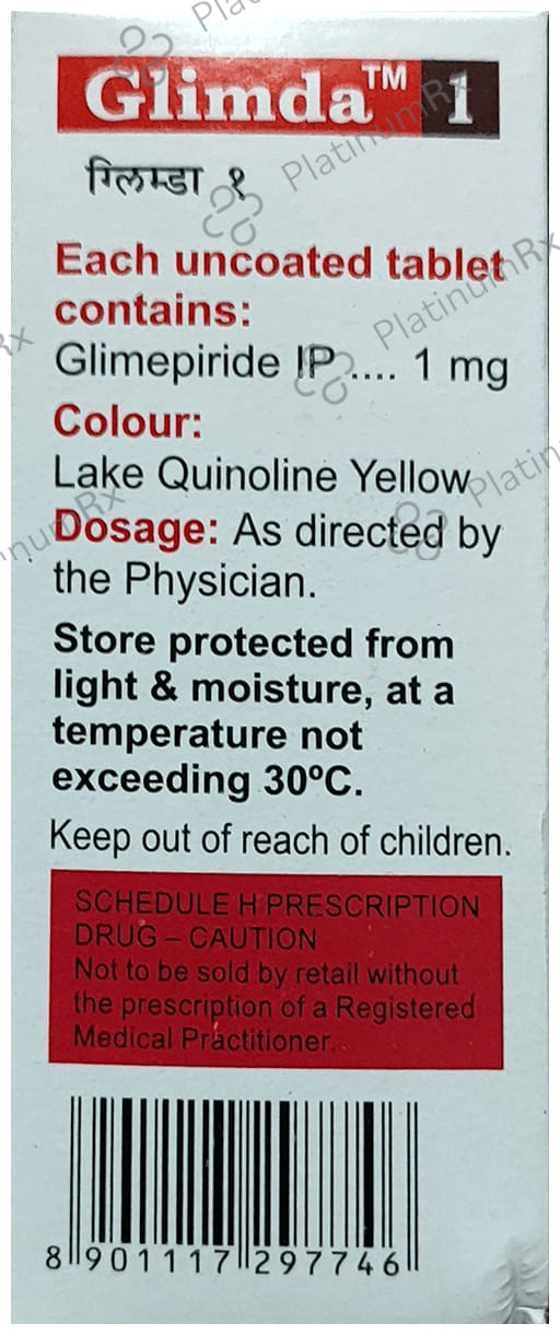 Glimda 1mg Tablet 10s