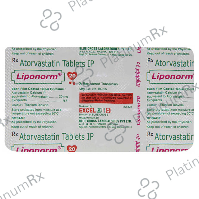 Liponorm 20mg Tablet 10s