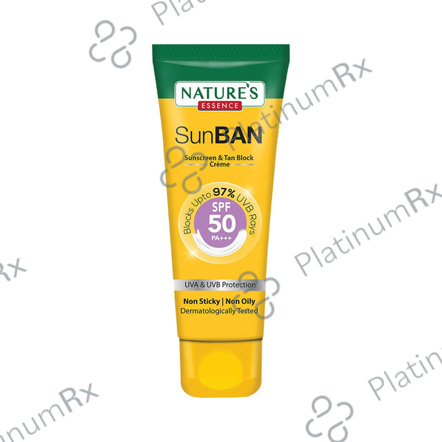 Nature's Essence Sunban Sunscreen & Tan Block SPF 50 PA+++ Lotion 120 ml