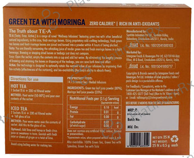 Sprig Green Tea with Moringa Sachet 25s