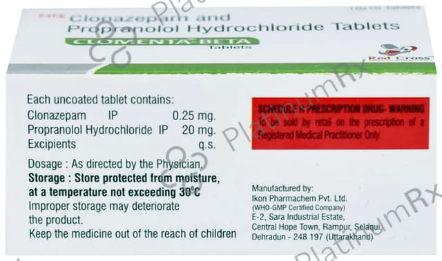 Clomenta Beta 0.25/20mg Tablet