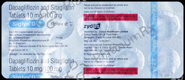 Siglyn D 10mg/100mg Tablet