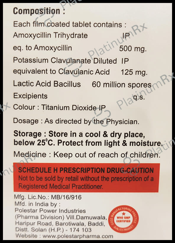Altomox CV 625mg LB Tablet 6s