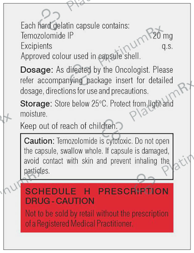 Temzol 20mg Capsule 5s